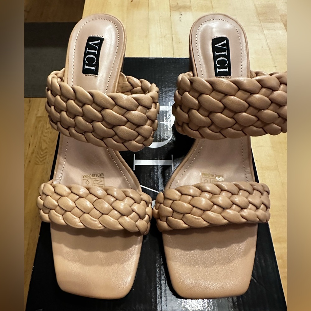 Vici Tan Braided Sandals